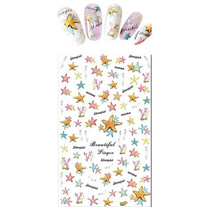 💌 BO/GO$6 🐚 Summer Starfish Shells Beach Nail Stickers Tropical